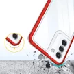 Clear 3in1 Case Samsung Galaxy S23 ütésálló hátlap, tok, átlátszó-piros