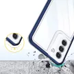 Clear 3in1 Case Samsung Galaxy S23 Plus ütésálló hátlap, tok, átlátszó-kék