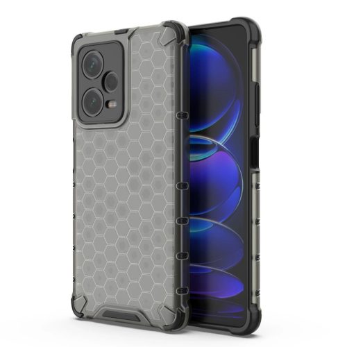 Honeycomb case for Xiaomi Redmi Note 12 Pro+ armored hybrid cover tok, fekete