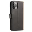 Wallet Case with Stand iPhone 15 Pro Magnet Case tok, fekete