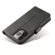 Wallet Case with Stand iPhone 15 Pro Magnet Case tok, fekete