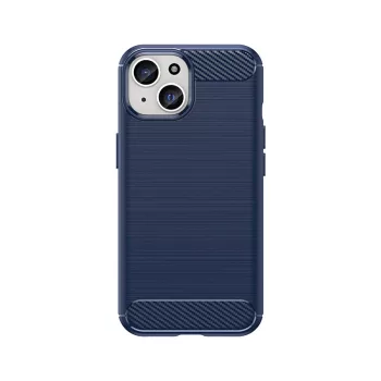   Flexible Carbon Case with a carbon pattern iPhone 15 tok, kék