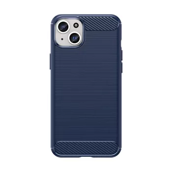 Flexible carbon pattern iPhone 15 Plus Carbon Case tok, kék