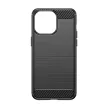 Flexible carbon pattern iPhone 15 Pro Max Carbon Case tok, fekete