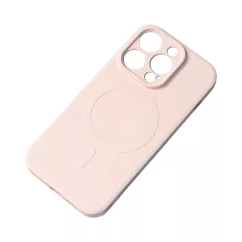   MagSafe Compatible Silicone iPhone 15 Plus Silicone Case tok, rózsaszín