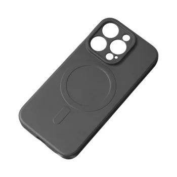   MagSafe Compatible Silicone iPhone 15 Pro Max Silicone Case tok, fekete