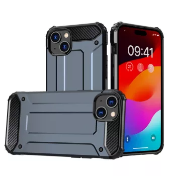 iPhone 15 Plus Hybrid Armor case tok, kék