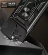 Hybrid Armor Camshield Case with Stand and Camera Cover iPhone 15 Plus tok, rózsaszín