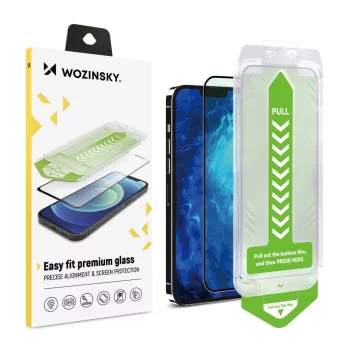   9H Edzett üvegfólia felrakó kerettel iPhone 15 Wozinsky Premium Glass