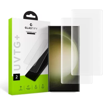   GLASTIFY UVTG+ Kijelzővédő üvegfólia 2db Samsung Galaxy S23 ULTRA, átlátszó