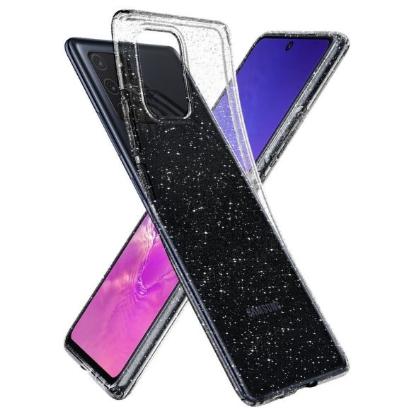 Spigen Liquid Crystal Glitter Samsung Galaxy S10 Lite/A91 hátlap, tok, átlátszó