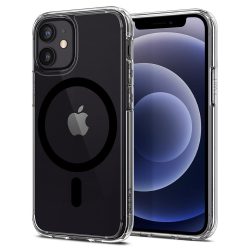   Spigen Ultra Hybrid Magsafe iPhone 12/12 Pro hátlap, tok, átlátszó-fekete
