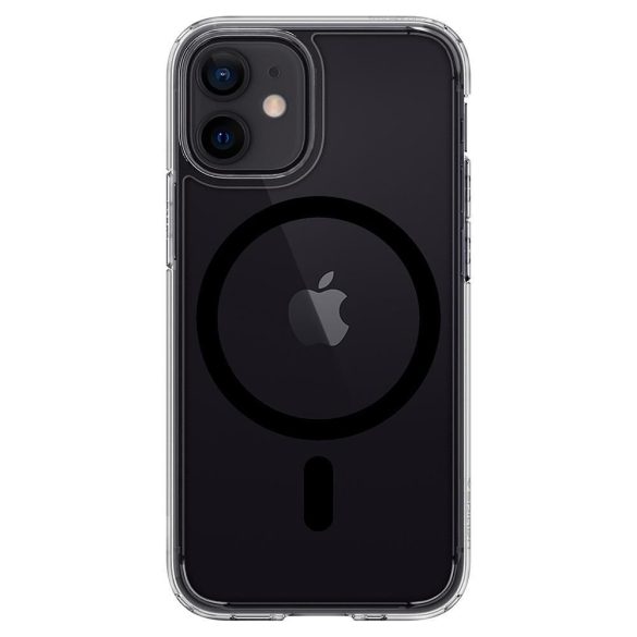 Spigen Ultra Hybrid Magsafe iPhone 12/12 Pro hátlap, tok, átlátszó-fekete