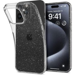   Spigen Liquid Crystal Glitter iPhone 15 Pro (ACS06701) hátlap, tok, átlátszó