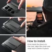 Spigen Optik Armor tok Samsung Galaxy S24 Ultra kameravédővel, fekete