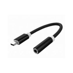 USB-C - 3.5 mm jack átalakító adapter, fekete