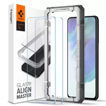   Spigen AlignMaster Glas.TR Samsung Galaxy S21 FE 2db kijelzővédő, üvegfólia felrakó kerettel