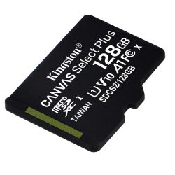   Kingston Canvas Select Plus micro SDXC, 128GB, class 10, UHS-I, 100 MB/s, memóriakártya, fekete