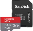 SanDisk Ultra Android micro SDXC, 64GB, class 10, UHS-I, 140 MB/s, memóriakártya adapterrel