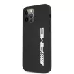 AMG AMHCP12LSGLBGN iPhone 12 Pro Max 6,7", hátlap, Silicoone Case hátlap, tok nagy Logo, fekete