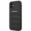 AMG AMHCP12SGSEBK iPhone 12 mini 5,4", hátlap, tok dombornyomott vonalakkal, fekete