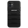 AMG AMHCP12SGSEBK iPhone 12 mini 5,4", hátlap, tok dombornyomott vonalakkal, fekete
