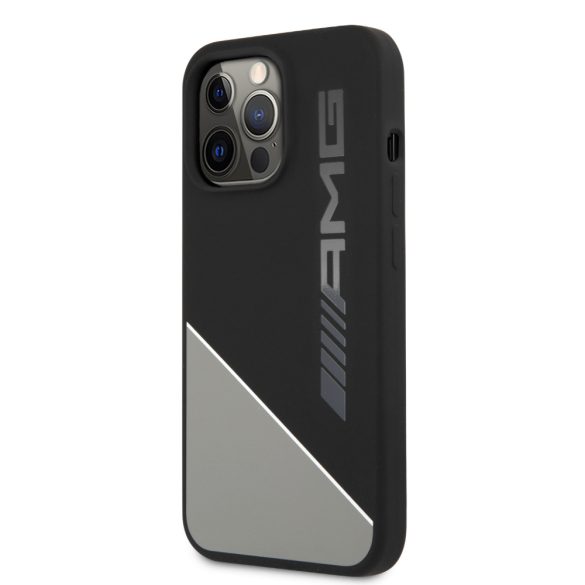 AMG Liquid iPhone 13 Pro Liquid Silicone (AMHCP13LWGDBK) hátlap, tok, fekete-szürke
