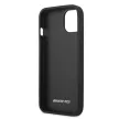 AMG AMHCP13SGSEBK iPhone 13 mini 5,4", hátlap, tok, bőr dombornyomásos vonalakkal, fekete