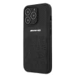 AMG AMHCP13XOSDBK iPhone 13 Pro Max 6,7", hátlap, tok, bőr, ívelt vonalakkal, fekete