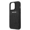 AMG AMHCP13XOSDBK iPhone 13 Pro Max 6,7", hátlap, tok, bőr, ívelt vonalakkal, fekete