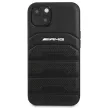 AMG AMHCP14MGSEBK Leather Debossed Lines iPhone 14 Plus/15 Plus 6.7", hátlap, tok, fekete