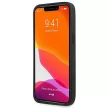 AMG AMHCP14XDOLBK Leather Hot Stamped iPhone 14 Pro Max 6.7 " hátlap, tok, fekete