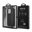 AMG AMHCP14XDOLBK Leather Hot Stamped iPhone 14 Pro Max 6.7 " hátlap, tok, fekete