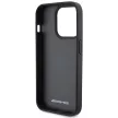 AMG iPhone 15 Pro Max Leather Debossed Lines bőr (AMHCP15XGSEBK) hátlap, tok, fekete