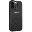 AMG Leather Curved Lines iPhone 14 Pro Max 6,7" AMHMP14XOSDBK, hátlap, tok, fekete