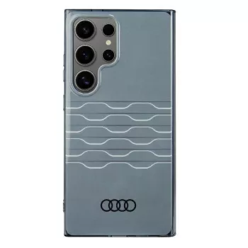   Audi IML geometrikus mintás tok AU-IMLS24U-A6/D3-GY Samsung Galaxy S24 Ultra , hátlap, tok, szürke