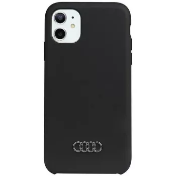   Audi Silicone Case AU-LSRIP12P-Q3/D1-BK iPhone 12/12 Pro 6.1", hátlap, tok, fekete