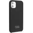 Audi Silicone Case AU-LSRIP12P-Q3/D1-BK iPhone 12/12 Pro 6.1", hátlap, tok, fekete