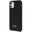 Audi Silicone Case AU-LSRIP12P-Q3/D1-BK iPhone 12/12 Pro 6.1", hátlap, tok, fekete