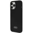 Audi Silicone Case AU-LSRIP13PM-Q3/D1-BK iPhone 13 Pro Max 6.7", hátlap, tok, fekete