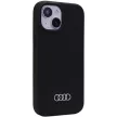 Audi Silicone Case iPhone 15 (AU-LSRIP15-Q3/D1-BK) hátlap, tok, fekete
