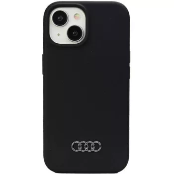   Audi Silicone Case AU-LSRIP15M-Q3/D1-BK iPhone 14 Plus/15 Plus 6.7", hátlap, tok, fekete