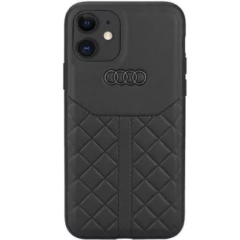   Audi valódi bőr iPhone 12/12 Pro 6.1", hátlap, tok, fekete