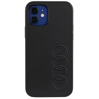   Audi Szintetikus bőr AU-TPUPCIP12P-TT/D1-BK iPhone 12/12 Pro 6.1", hátlap, tok, fekete
