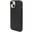 Audi GT Synthetic Leather Case AU-TPUPCIP15M-GT/D2-BK iPhone 14 Plus/15 Plus 6.7", hátlap, tok, fekete