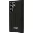 Audi Szintetikus bőr MagSafe S24 Ultra , hátlap, tok, fekete