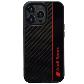   Audi Carbon Fiber AUS-TPUPCIP13PM-R8/D1-BK Stripe iPhone 13 Pro Max 6.7", hátlap, tok, fekete