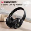 Monster XKH01 TWS Bluetooth vezeték nélküli/3.5mm jack fejhallgató, fekete