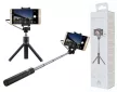 Huawei AF14 mini vezetékes Selfie Stick, háromlábú kitámasztó funkcióval, szelfi bot, fekete