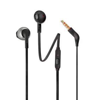   JBL T205 vezetékes headset, fülhallgató, 3.5mm jack, fekete